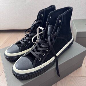 AllSaints Men's Douglas Contrast Leather Sneakers | Size 12 US| Black